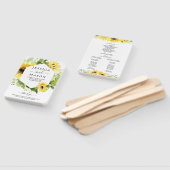 Sonnenblumengarten Hochzeitsprogramm Fächer (Non-assembled)