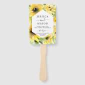 Sonnenblumengarten Hochzeitsprogramm Fächer (Vorderseite)