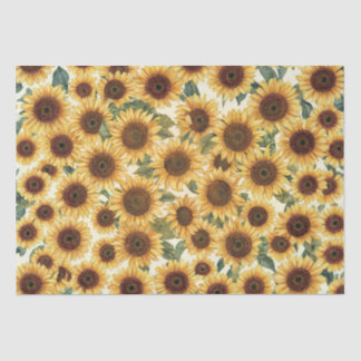 Sonnenblumengarten in voller Blüte Seidenpapier
