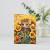 Sonnenblumengarten Maus 1 von 17 Postkarte (Stehend Vorderseite)