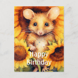 Sonnenblumengarten Maus 9 von 17 Postkarte