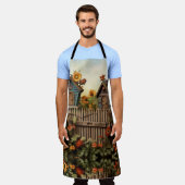Sonnenblumengarten mit Vogelhäusern Schürze (Getragen)