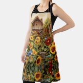 Sonnenblumengarten mit Vogelhäusern Schürze (InSitu)