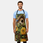Sonnenblumengarten mit Vogelhäusern Schürze (Getragen)