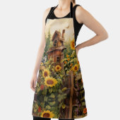 Sonnenblumengarten mit Vogelhäusern Schürze (InSitu)