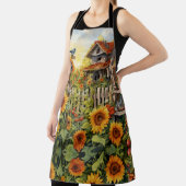 Sonnenblumengarten mit Vogelhäusern Schürze (InSitu)