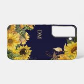 Sonnenblumengarten-Monogramm Samsung Galaxy Hülle (Rückseite (Horizontal))