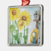 Sonnenblumengarten Ornament Aus Metall (Links)