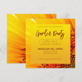 Sonnenblumengarten Party Einladung (Vorne/Hinten)