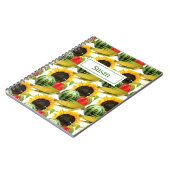 Sonnenblumengarten Persönliches SpiralNotebook Notizblock (Linke Seite)