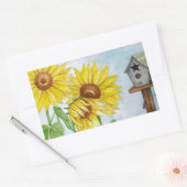 Sonnenblumengarten Rechteckiger Aufkleber (Umschlag)