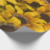 Sonnenblumengarten Rustikales Land Vintage Blume Geschenkpapier (Ecke)