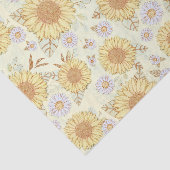 Sonnenblumengarten Rustikales Länderteppich Seidenpapier (Ausschnitt)