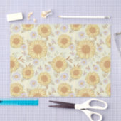 Sonnenblumengarten Rustikales Länderteppich Seidenpapier (Handwerk)