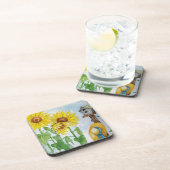 Sonnenblumengarten Untersetzer (Rechte Seite)