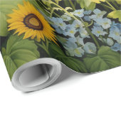 Sonnenblumengarten Vogelhaus 1 Geschenkpapier (Rolleneckpunkt)