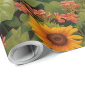 Sonnenblumengarten Vogelhäuser Geschenkpapier (Rolleneckpunkt)