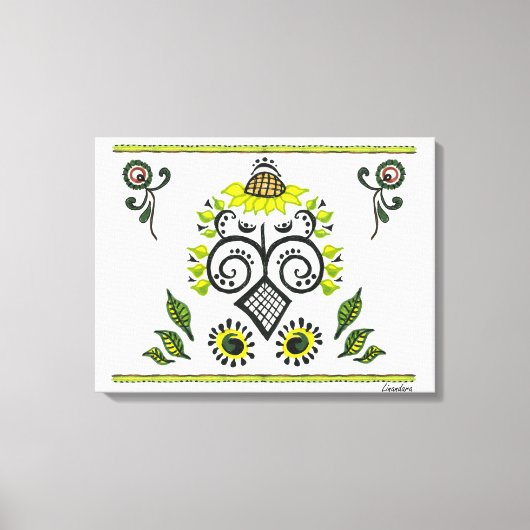 Sonnenblumengeflecht Leinwanddruck (Vorderseite)