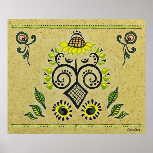 Sonnenblumengeflecht Poster (Vorne)