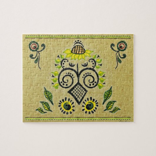 Sonnenblumengeflecht Puzzle (Horizontal)