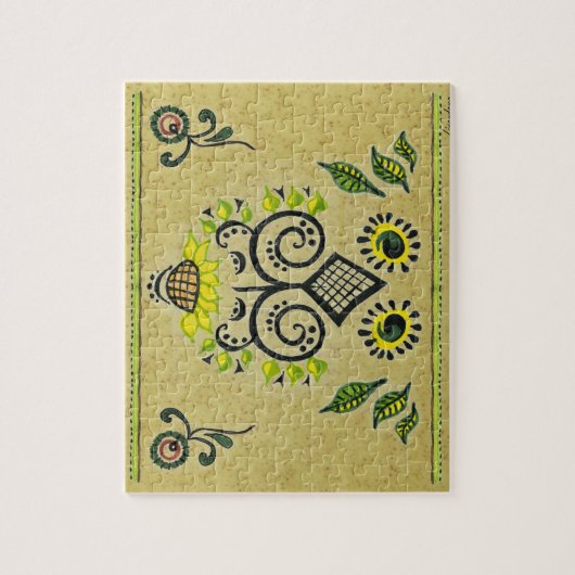 Sonnenblumengeflecht Puzzle (Vertikal)