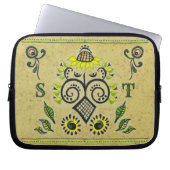 Sonnenblumengeflecht und Ihre Ursprünge Laptopschutzhülle (Vorderseite)