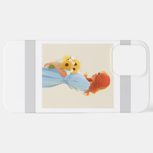 Sonnenblumengehäuse und Werkzeug iPhone Hülle (Hinten horizontal)