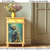 Sonnenblumengeist im Blumenrobe DT2L Decoupage Seidenpapier