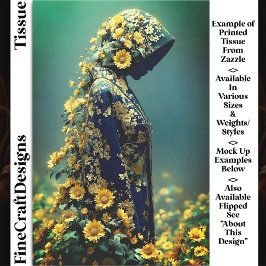 Sonnenblumengeist im Blumenrobe DT2R Decoupage Seidenpapier