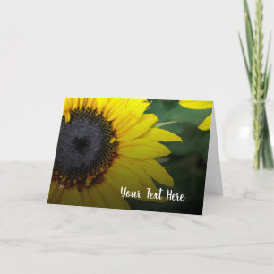 Sonnenblumengelbe Blume Personalisiert Karte