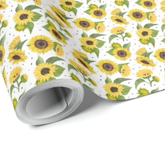 Sonnenblumengelbe niedliche Umhüllungspapier Geschenkpapier