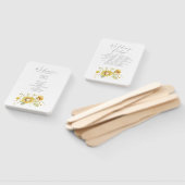 Sonnenblumengelbe rustikale Hochzeitsprogramme Fächer (Non-assembled)