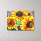 Sonnenblumengemälde, farbenfrohe Blume, fröhlich Leinwanddruck (Vorderseite)