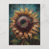 Sonnenblumengemälde Postkarte (Vorderseite)