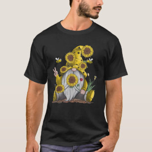 Sonnenblumengenom mit Bienenblütenspieß T-Shirt