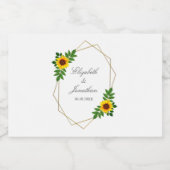 Sonnenblumengeometrie Alkoholflaschenetikett (Einzelnes Label)