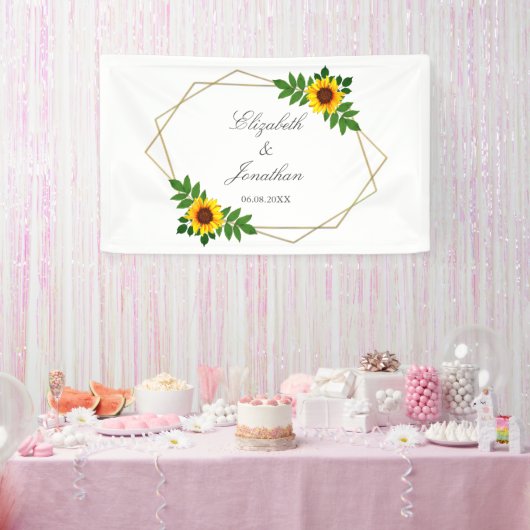 Sonnenblumengeometrie Banner (Party)