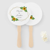 Sonnenblumengeometrie Fächer (Vorne und Hinten)