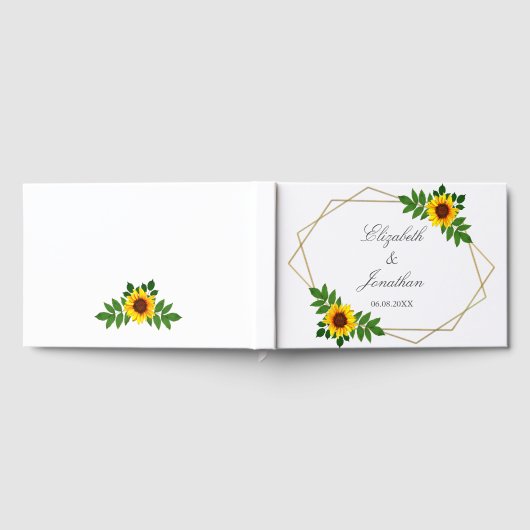 Sonnenblumengeometrie Gästebuch (Voll)