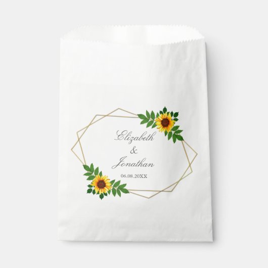 Sonnenblumengeometrie Geschenktütchen (Vorderseite)