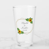 Sonnenblumengeometrie Glas (Vorderseite)