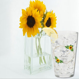 Sonnenblumengeometrie Glas