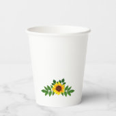 Sonnenblumengeometrie Pappbecher (Rückseite)