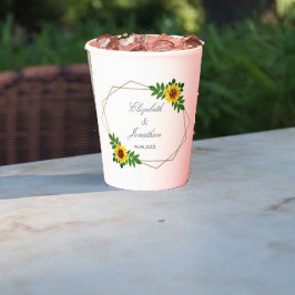 Sonnenblumengeometrie Pappbecher