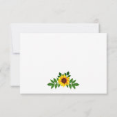 Sonnenblumengeometrie RSVP Karte (Rückseite)