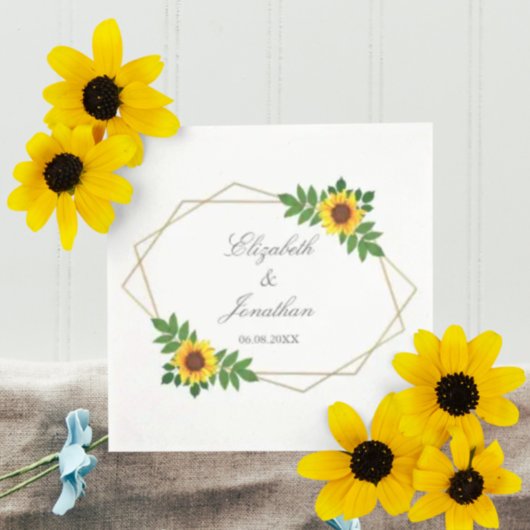 Sonnenblumengeometrie Serviette