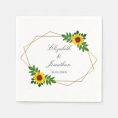Sonnenblumengeometrie Serviette (Vorderseite)