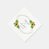Sonnenblumengeometrie Serviette (Ecke)