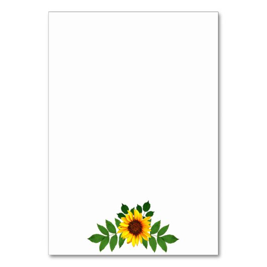 Sonnenblumengeometrie Tischnummer (Rückseite)