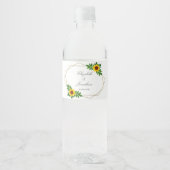 Sonnenblumengeometrie Wasserflaschenetikett (Vorderseite)